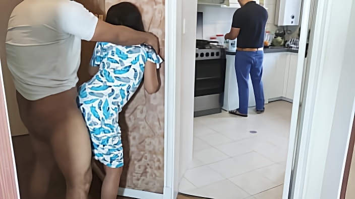 I love my step brother in law's cock because it is bigger than my husband's - my step brother in law fucks me while my cuckold husband is cooking NTR