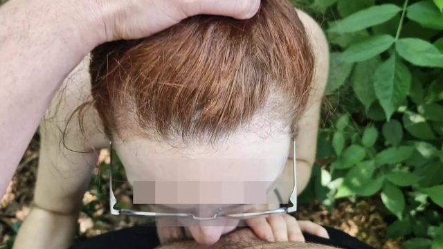 Secretly sucking cock, pissing and fucking in the bushes in the well-visited park