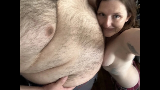 Belly worshipping a sexy as fuck 31st-440lb BHM in my first ever co-star video