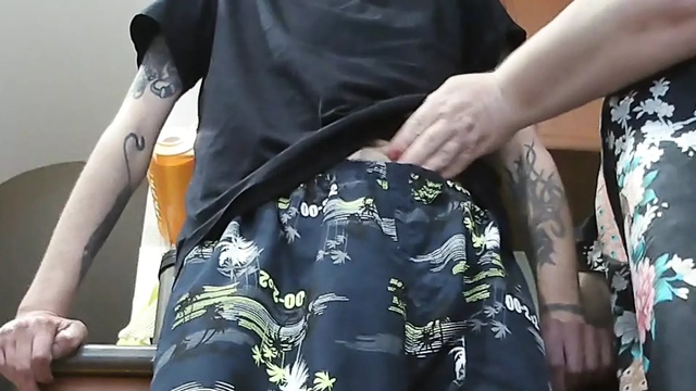 cumming with hot thick cum in my neighbor's mouth, which she swallows