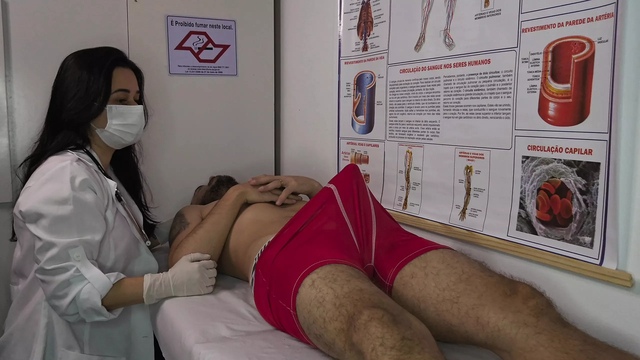 Nurse gets excited by patient's erection